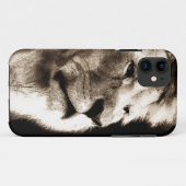 Coques Case-Mate iPhone Sepia Lion (Dos (Horizontal))