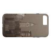 Coques Case-Mate iPhone Sepia New York (Dos (Horizontal))