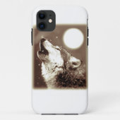 Coques Case-Mate iPhone Sepia Wolf & Moon (Dos)