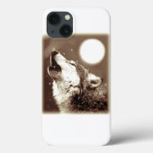 Coques Case-Mate iPhone Sepia Wolf & Moon (Verso)
