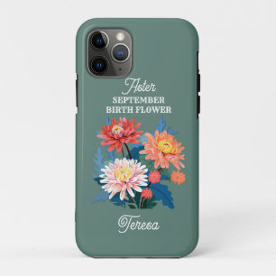 Case-Mate iPhone Case Septembre Fleur de naissance Nom personnalisé