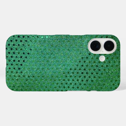 Coques Case-Mate iPhone Séquence verte Shimmer (Verso (horizontal))