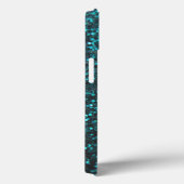 Coques Case-Mate iPhone Séquences de Parties scintillant Turquoise argent  (Verso / Droite)