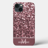 Coques Case-Mate iPhone Séquin/Parties scintillant Rose brillant (Verso)