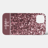 Coques Case-Mate iPhone Séquin/Parties scintillant Rose brillant (Verso (horizontal))