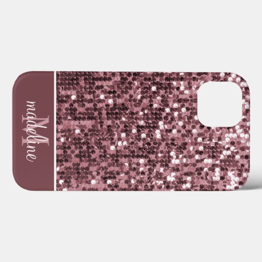 Coques Case-Mate iPhone Séquin/Parties scintillant Rose brillant (Verso (horizontal))