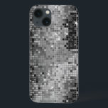 iPhone 13 Case Séquins d'argent métallique Look Disco Mirrors Bli<br><div class="desc">Séquence métallique brillante populaire look gris argenté style disco. La boule disco des années 70 est miroitante avec le bling et scintille. Recherchez ce design dans plusieurs tons. Rose bleu violet vert et peut être demandé dans votre couleur préférée. C'est un motif d'image et non une séquence réelle.</div>