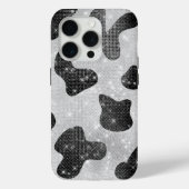 Coques Case-Mate iPhone Séquins de Parties scintillant brillant noir brill (Verso)