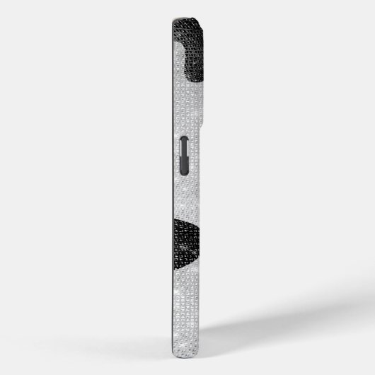 Coques Case-Mate iPhone Séquins de Parties scintillant brillant noir brill (Verso / Droite)