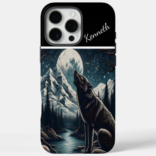 Coques Case-Mate iPhone Serenade au clair de lune de Wolf (Verso)