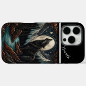 Coques Case-Mate iPhone Serenade au clair de lune de Wolf (Verso (horizontal))