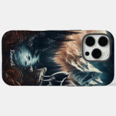 Coques Case-Mate iPhone Serenade au clair de lune de Wolf (Verso (horizontal))