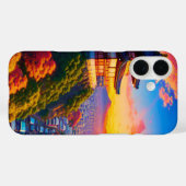Coques Case-Mate iPhone Sérénité au-dessus de la métropole (Verso (horizontal))