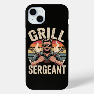 Coque iPhone 15 Mini Sergent du grillon fête des pères BBQ cadeau papa