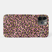 Coques Case-Mate iPhone Série de design léopard rose et or 15 (Dos (Horizontal))