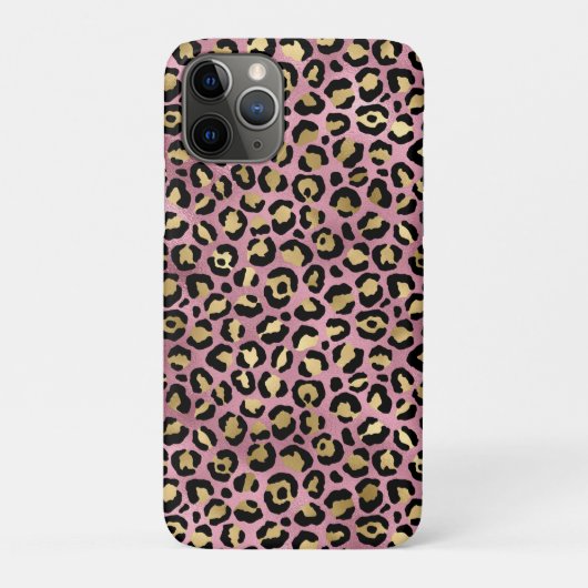 Coques Case-Mate iPhone Série de design léopard rose et or 15 (Dos)
