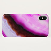 Coques Case-Mate iPhone Série Gemstone - Agate en violet (Dos (Horizontal))