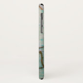 Coques Case-Mate iPhone Série Gemstone - Cracké Turquoise Léger (Dos/Gauche)