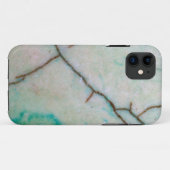 Coques Case-Mate iPhone Série Gemstone - Turquoise Craqué Avec Cas Vert (Dos (Horizontal))