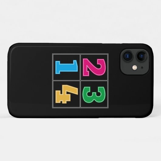 Coques Case-Mate iPhone Série numérique 1234 (Dos (Horizontal))