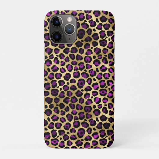 Coques Case-Mate iPhone Série Purple and Gold Leopard Design 4 (Dos)