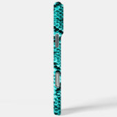 Coques Case-Mate iPhone Serpent à sonnette à sonnette de diamant Aqua (Verso / Droite)