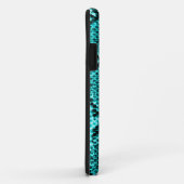 Coques Case-Mate iPhone Serpent à sonnette Peau Cuir Faux bleu (Dos/Droite)