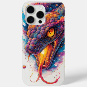 Coque iPhone 15 Pro Max Serpent Cosmique Vivant Avec Espace Évasif