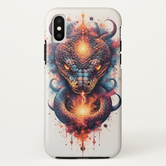 Coques Case-Mate iPhone Serpent Cosmique Vivant Avec Espace Évasif (Dos)