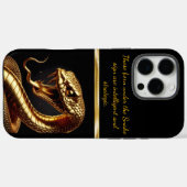 Coques Case-Mate iPhone Serpent d'or : symbole de richesse 2025 (Verso (horizontal))