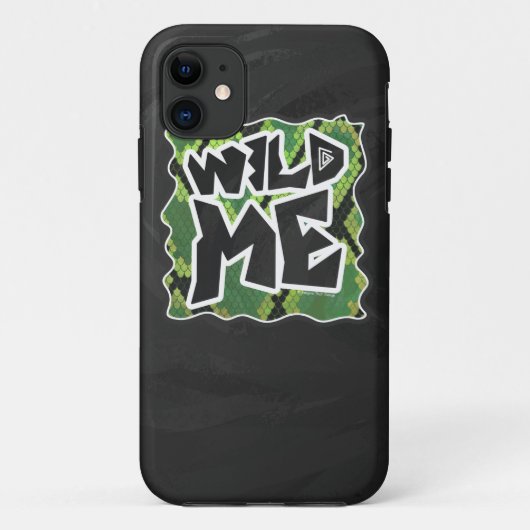 Coques Case-Mate iPhone Serpent Noir et Vert Imprimé Wild Me (Dos)