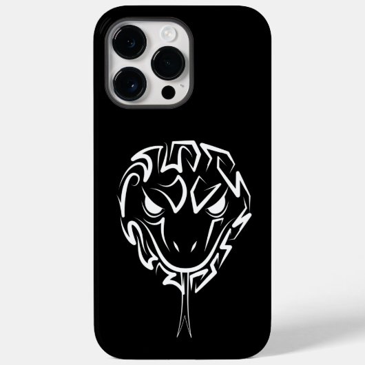 Coques Case-Mate iPhone Serpent tribal noir et blanc (Verso)