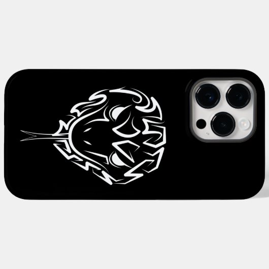 Coques Case-Mate iPhone Serpent tribal noir et blanc (Verso (horizontal))