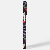 Coques Case-Mate iPhone Serpent violet blanc et botanique - Personnalisé (Verso / Droite)