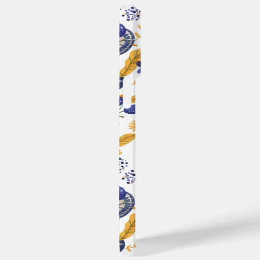 Coques Case-Mate iPhone Serpent violet blanc et botanique - Personnalisé (Verso / Droite)