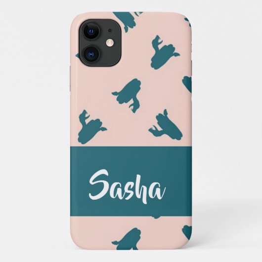 Coques Case-Mate iPhone Serpents bleus cuits en rose (Dos)