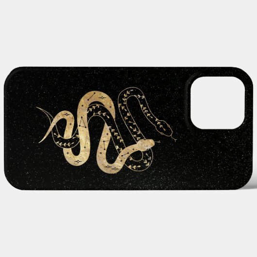 Coques Case-Mate iPhone Serpents dorés et noirs mystiques (Verso (horizontal))