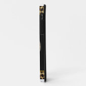 Coques Case-Mate iPhone Serrure d'or de coeur avec le monogramme de charme (Dos/Gauche)