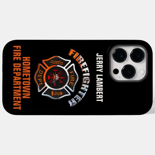 Coques Case-Mate iPhone Service d'incendie Chrome Nom Modèle (Verso (horizontal))