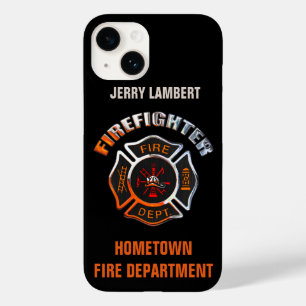 Coque Pour iPhone 14 Service d'incendie Chrome Nom Modèle
