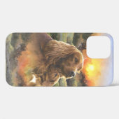 Coques Case-Mate iPhone setter irlandais avec chiot (Verso (horizontal))