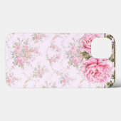 Coques Case-Mate iPhone Shabby Chic Pretty Peonies (Verso (horizontal))