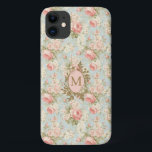 Case-Mate iPhone Case Shabby Chic Roses Roses Roses Rose Vintages Monogr<br><div class="desc">Élégante étagère vintage shabby chic, ornée de roses vierges roses et blanches victoriennes sur un arrière - plan bleu oeuf de canard clair, cette couverture offre un look sophistiqué et charmant. Conçu à partir de matériaux de haute qualité, il offre une excellente protection contre les rayures, les bosses et l'usure...</div>