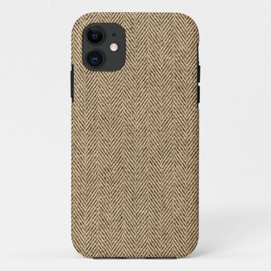 Coques Case-Mate iPhone Shabby Chic Tweed Rustic Burlap Texture (Dos)
