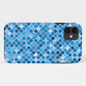 Coques Case-Mate iPhone Shades of Blue 'Watery' Mosaic Tiles Pattern (Dos (Horizontal))