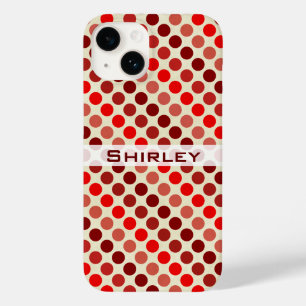 Coque Pour iPhone 14 Shades of Red Pois par Shirley Taylor