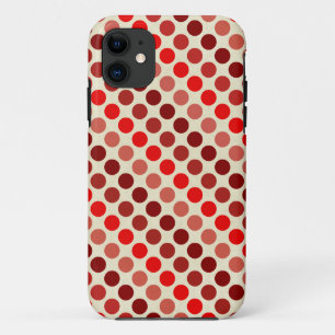 Coque iPhone 11 Shades of Red Pois par Shirley Taylor