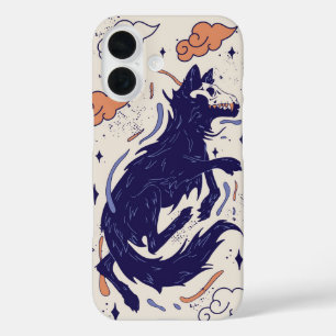 Coques iPhone 16 Shadow Howl - Loup du crâne mystique