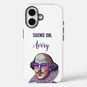 Coques iPhone 16 Shakespeare à Shades : Illustration moderne