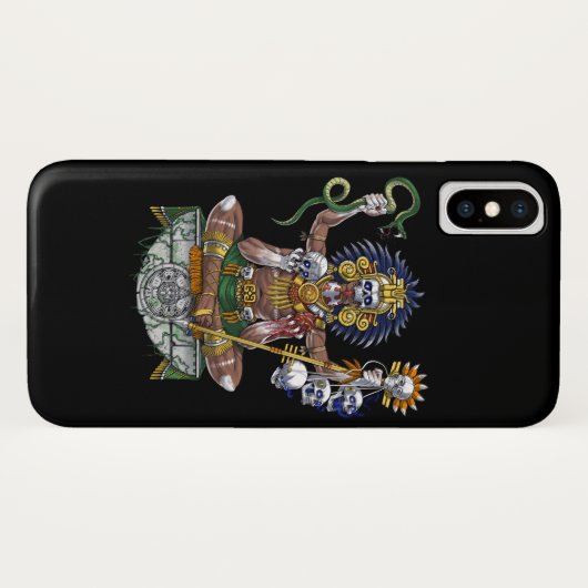 Coques Case-Mate iPhone Shaman, guerrier aztèque (Dos (Horizontal))